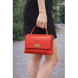 sac bandoulière cuir grainé femme