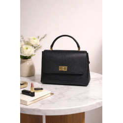 sac bandoulière cuir grainé femme