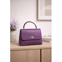 sac bandoulière cuir grainé femme