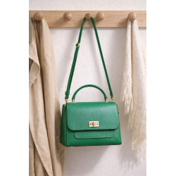 sac bandoulière cuir grainé femme