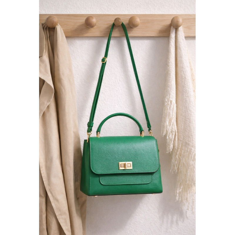 sac bandoulière cuir grainé femme