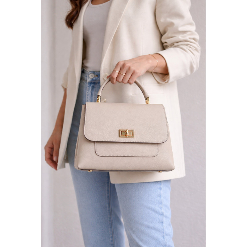 sac bandoulière cuir grainé femme
