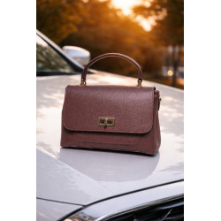 sac bandoulière cuir grainé femme