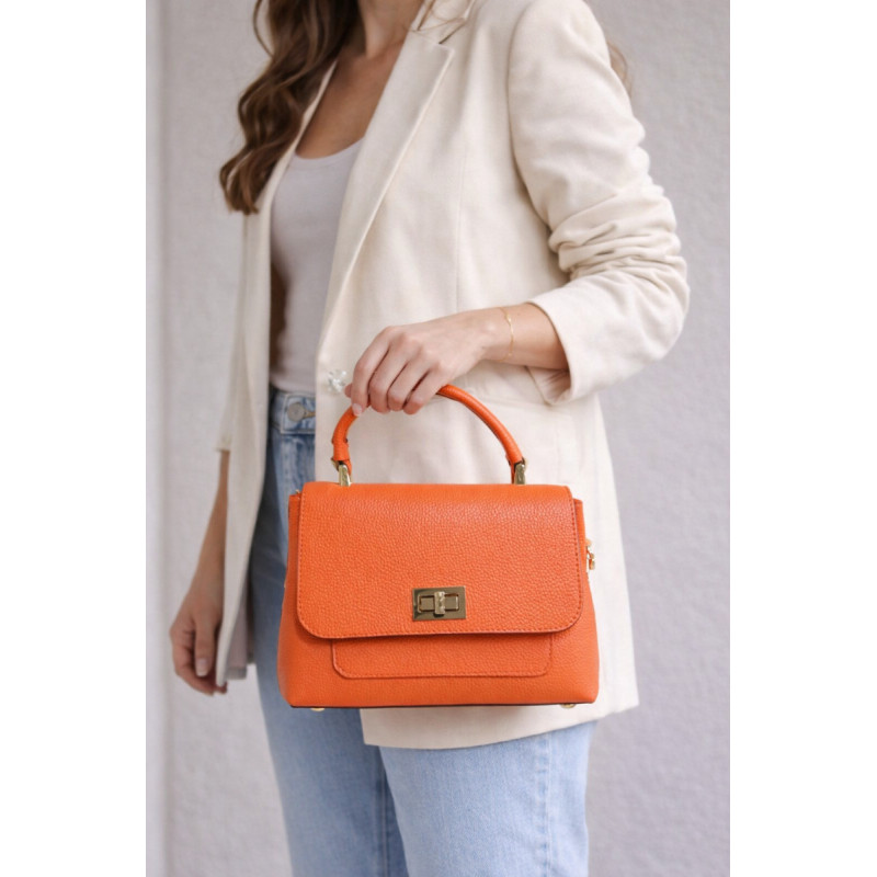 sac bandoulière cuir grainé femme