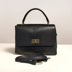 sac bandoulière cuir grainé femme