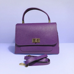 sac bandoulière cuir grainé femme