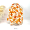 foulard feuilles de ginkgo orange