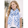 Foulard imprimé bleu