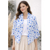 Foulard Motif Floral  imprimé bleu