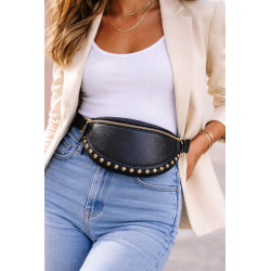 Sac Banane femme en Cuir Grainé " Clouté "