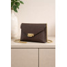 Sac bandoulière femme en cuir grainé avec chaîne dorée