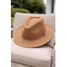 Chapeau paille femme élégant – Accessoire mode été avec ruban marron