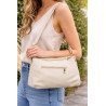 Sac porté épaules en cuir grainé double compartiment