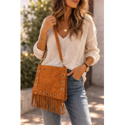 Sac femme à franges bohème chic – Sac bandoulière tendance et élégant