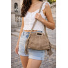 Sac bandoulière cuir suédé à franges femme – style bohème chic