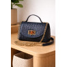 Sac à main au motif  tressé avec chaîne dorée – élégant et chic