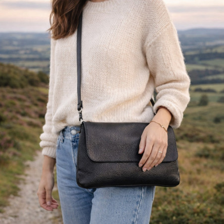 Sac bandoulière femme – Pochette élégante en cuir texturé