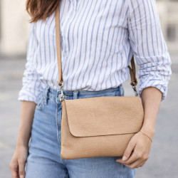 Sac bandoulière femme cuir grainé chic