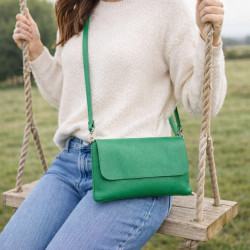 Sac bandoulière femme cuir grainé chic