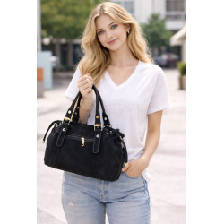 Sac à main femme en daim – cabas bohème chic, tendance campagne, cuir suédé