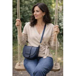 Sac bandoulière femme grand modèle – Élégance urbaine & cuir grainé tendance