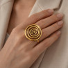 Bague spirale dorée design – Élégance moderne et minimaliste
