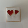 Bague cœur rouge ajustable – Bijou doré romantique et tendance