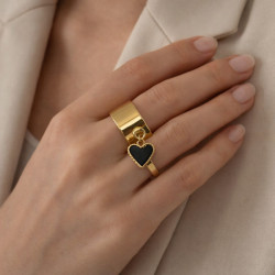 Bague cœur ajustable – Bijou tendance femme chic