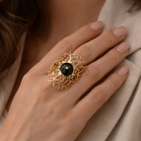 Bague design ajourée ajustable – Bijou femme élégant et tendance