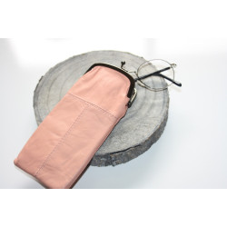 Etui À Lunettes En Cuir – Nude