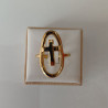 Bague croix ajustable design ovale – Bijou femme élégant et tendance
