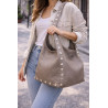 Sac hobo femme cuir souple à clous – Sac épaule tendance et élégant