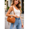 Sac bandoulière femme daim clouté – sac porté épaule bohème chic tendance
