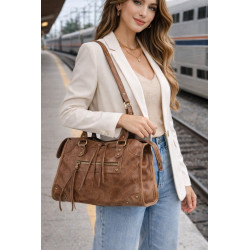 Sac à main femme style vintage – sac porté épaule chic avec détails cloutés