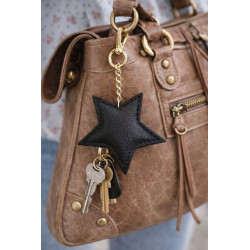 Porte-clés étoile en cuir – bijou de sac tendance et accessoire élégant