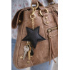 Porte-clés étoile en cuir – bijou de sac tendance et accessoire élégant
