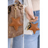 Porte-clés étoile en cuir – bijou de sac tendance et accessoire élégant