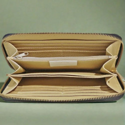 Porte-monnaie femme zippé – Compact et élégant avec finition texturée