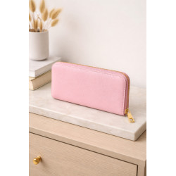 Porte-monnaie femme zippé – Compact et élégant avec finition texturée