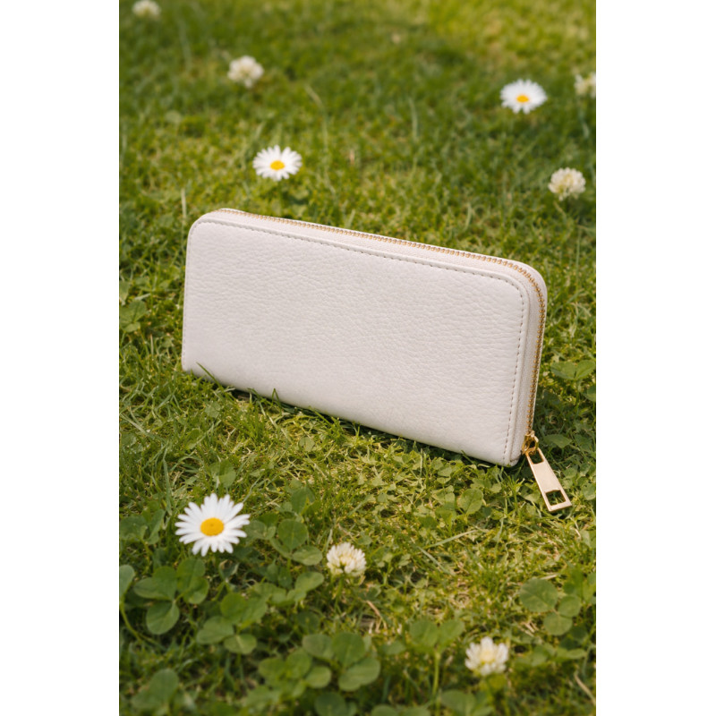 Porte-monnaie femme zippé – Compact et élégant avec finition texturée