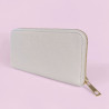 Porte-monnaie femme zippé – Compact et élégant avec finition texturée