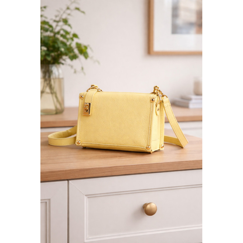 Sac bandoulière femme élégant – Petit sac structuré tendance avec détails métalliques – Format compact chic