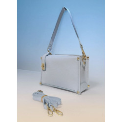 Sac bandoulière femme élégant – Petit sac structuré tendance avec détails métalliques – Format compact chic