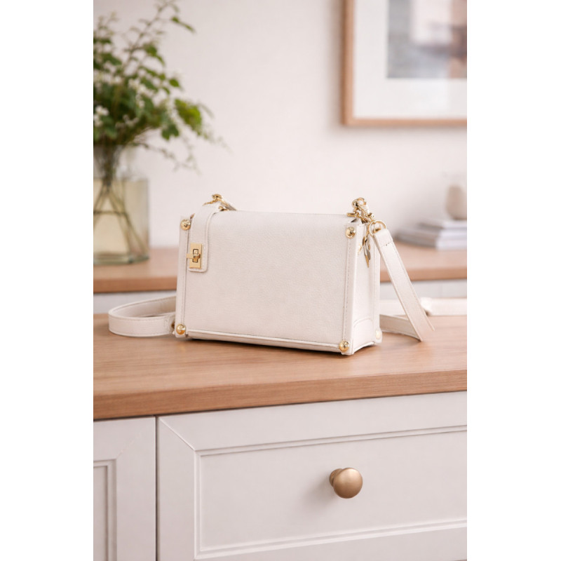 Sac bandoulière femme élégant – Petit sac structuré tendance avec détails métalliques – Format compact chic
