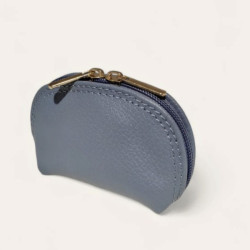 Petit porte-monnaie compact femme en cuir