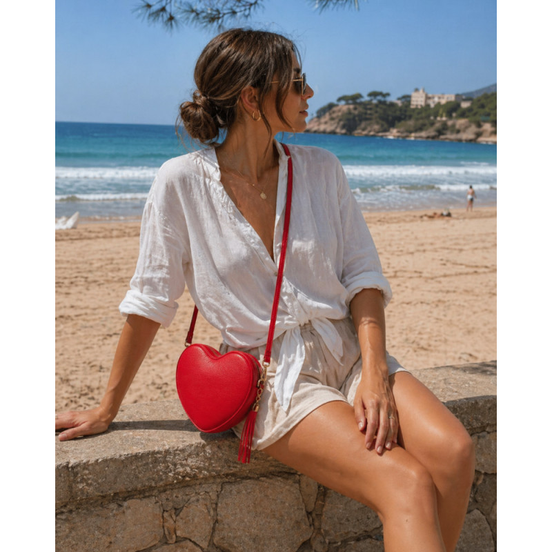Sac cœur femme bandoulière – Petit sac chic et tendance