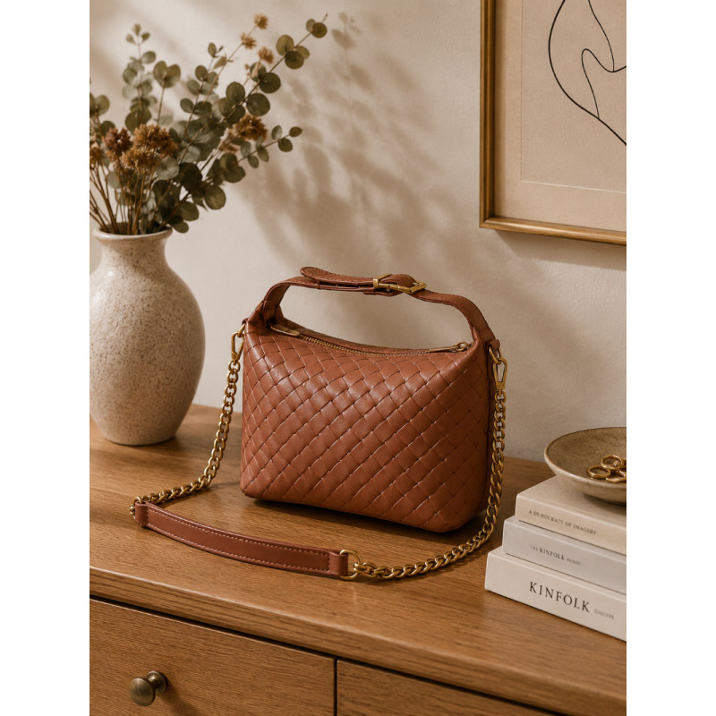 Sac à main matelassé femme avec chaîne dorée