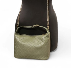 Sac à main matelassé femme avec chaîne dorée