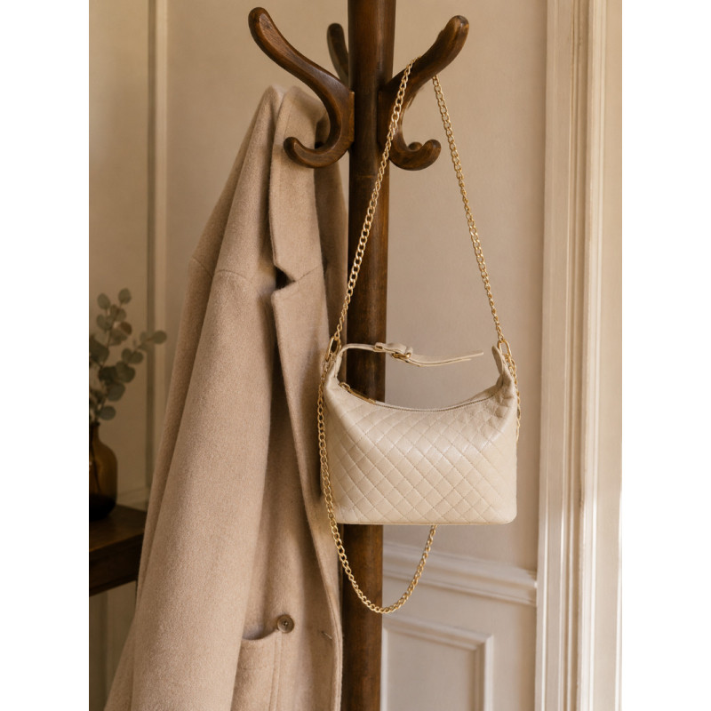 Sac à main matelassé femme avec chaîne dorée