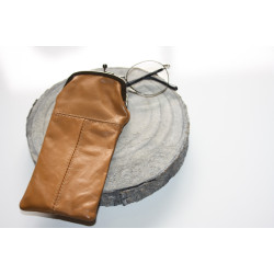 Etui À Lunettes En Cuir – Camel